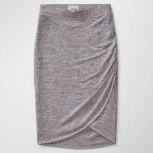 Aritzia Wilfred Free Heather Light Grey Tulip Skirt Small S